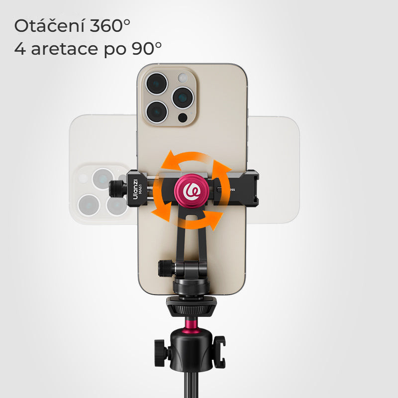 Ulanzi MA61 QuickClip – Otáčení o 360° s aretací po 90°