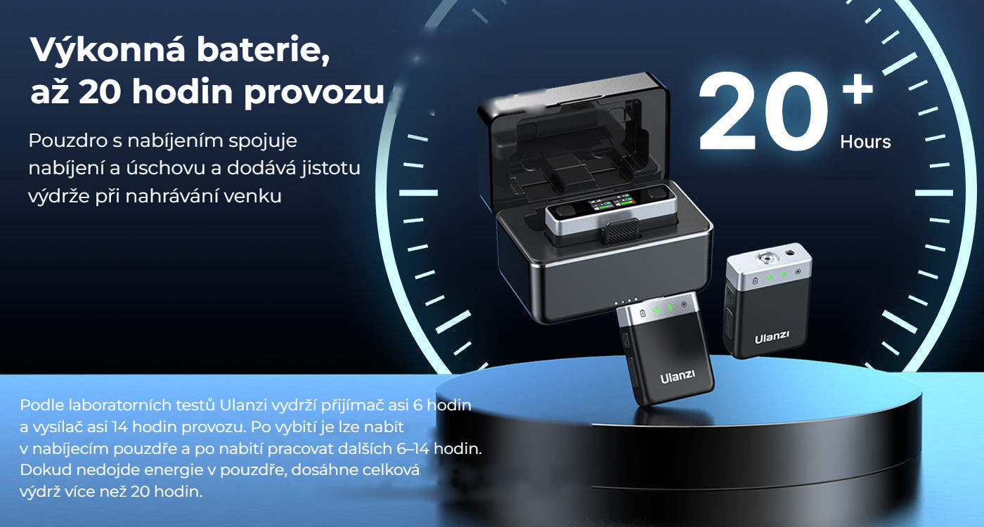 Ulanzi U-Mic AM18 – Výdrž až 20 hodin