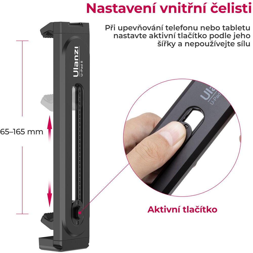 Ulanzi U-Pad II držák na telefon a tablet – Vnitřní čelist 65–165 mm