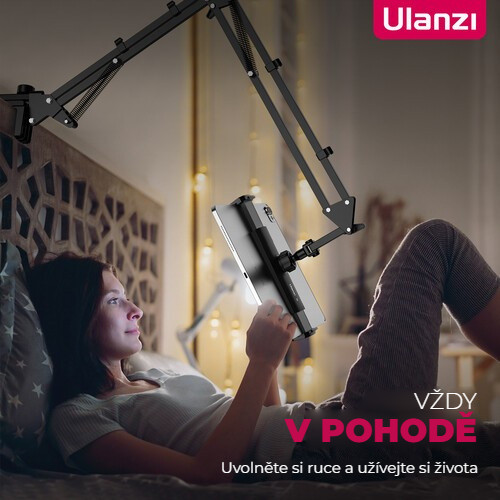 Ulanzi T2 stolní rameno – Volné ruce v posteli i u stolu