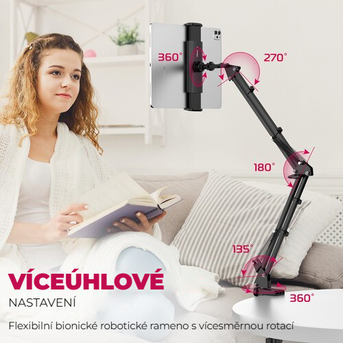 Ulanzi T2 stolní rameno – Nastavení v mnoha úhlech