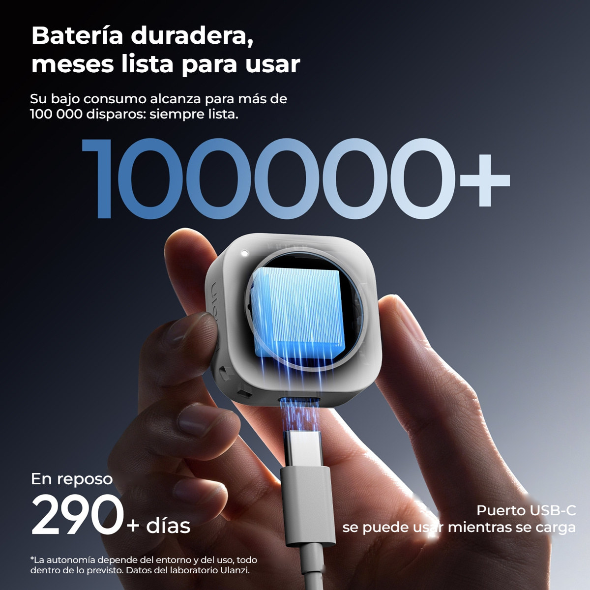 Ulanzi UT01 disparador remoto bluetooth y control de scroll para móvil, blanco
