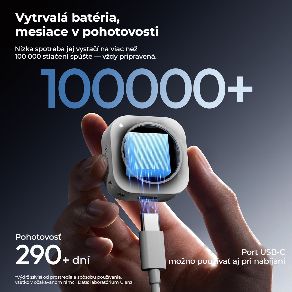 Ulanzi UT01 bluetooth diaľková spúšť a scroller pre telefón, biela