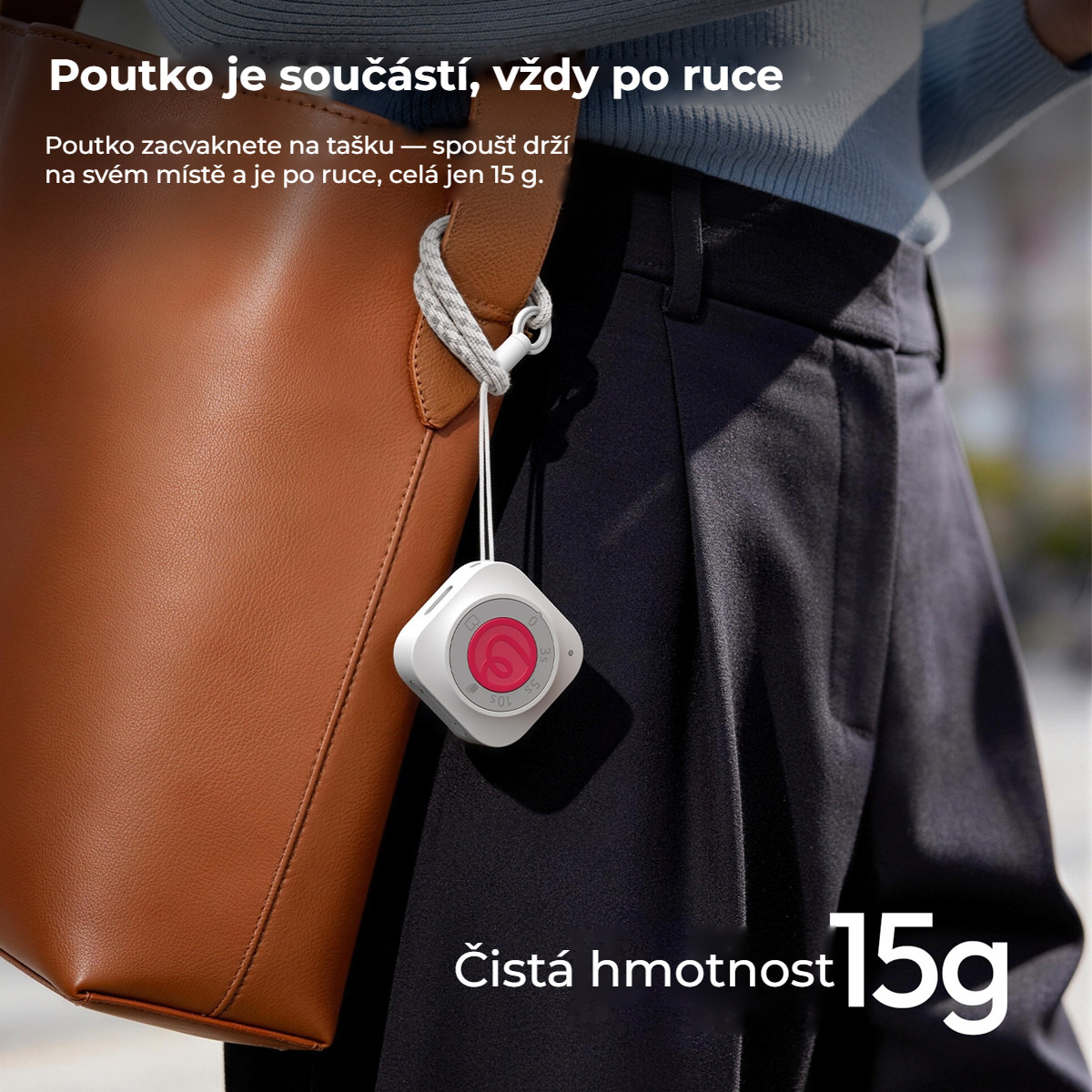 Ulanzi UT01 bluetooth dálková spoušť a scroller pro telefon, bílá