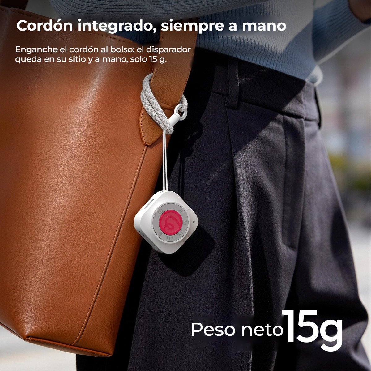 Ulanzi UT01 disparador remoto bluetooth y control de scroll para móvil, blanco