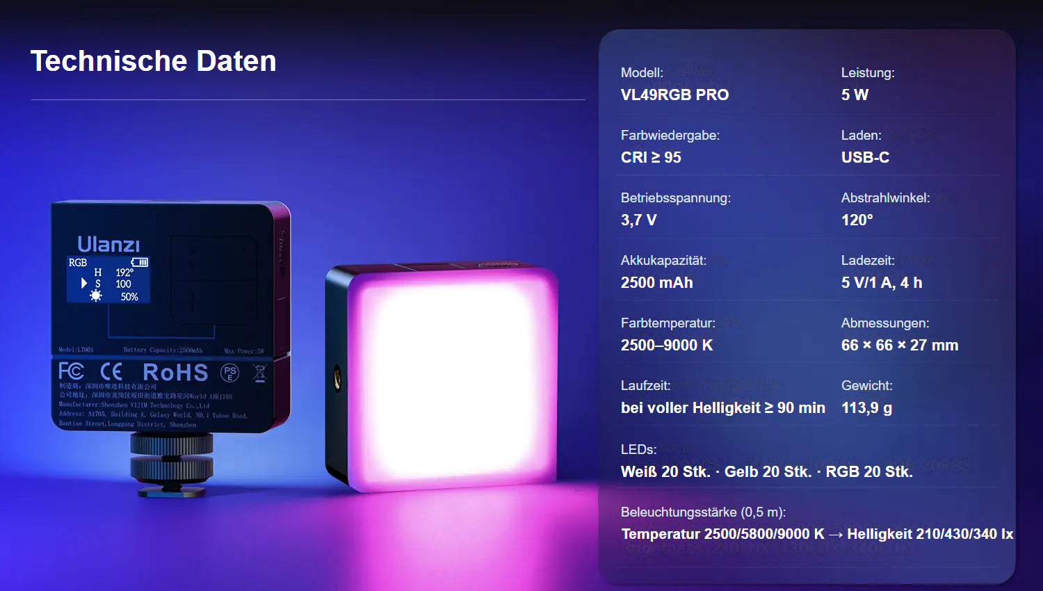 Ulanzi VL49 Pro RGB – 14