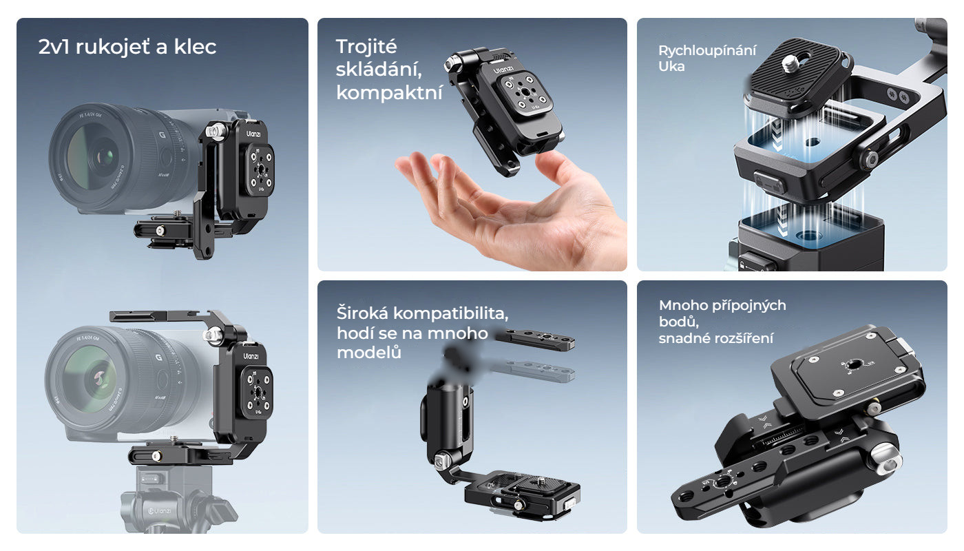 Ulanzi XJ01 Folding Handle Camera Cage – Vše podstatné na jednom místě