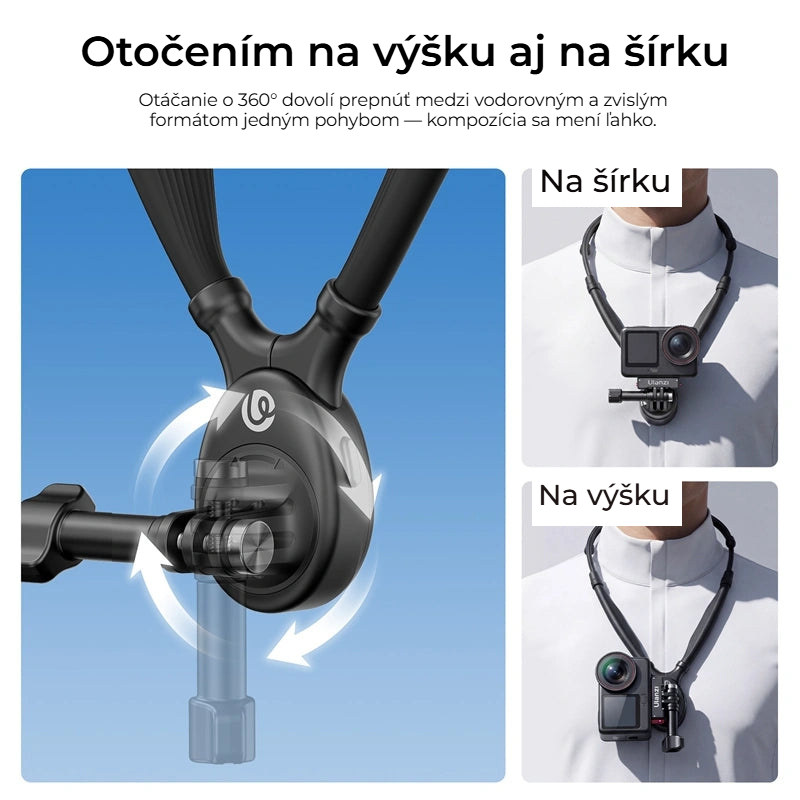 Ulanzi ZJ09 ohebný krční držák pro akční kamery